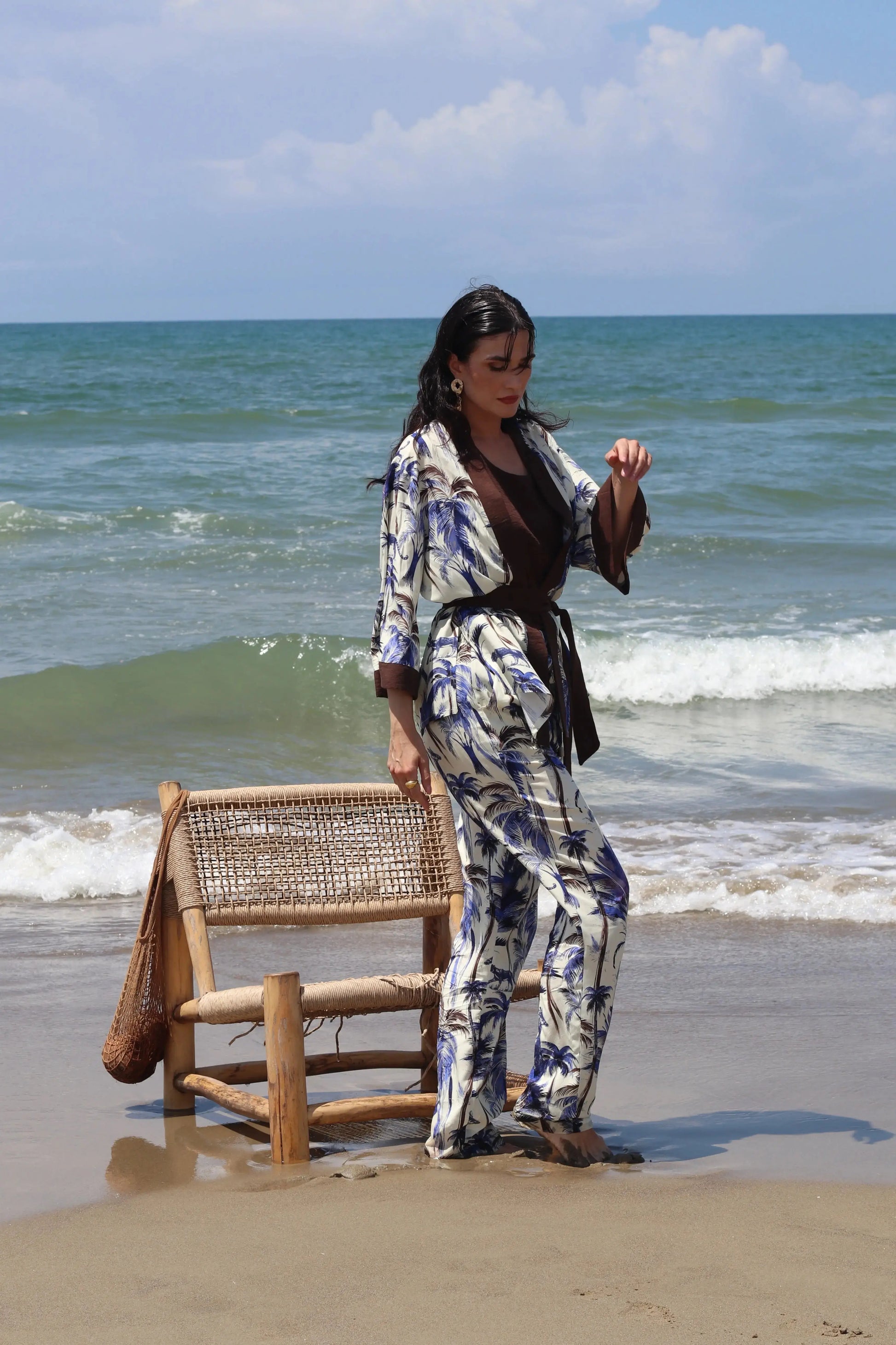 Kimono in fantasia jungle con fusciacca DORABELLA
