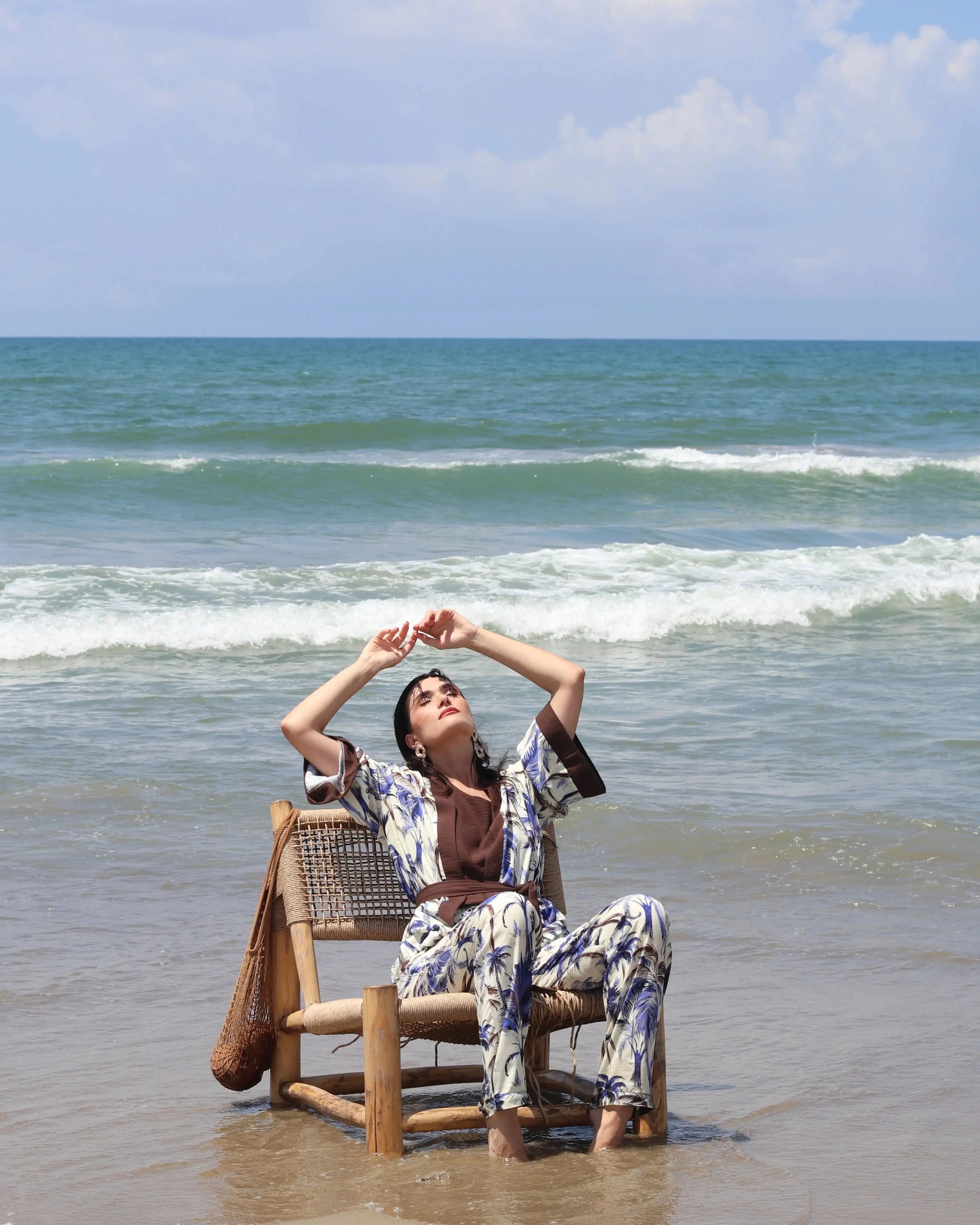 Kimono in fantasia jungle con fusciacca DORABELLA