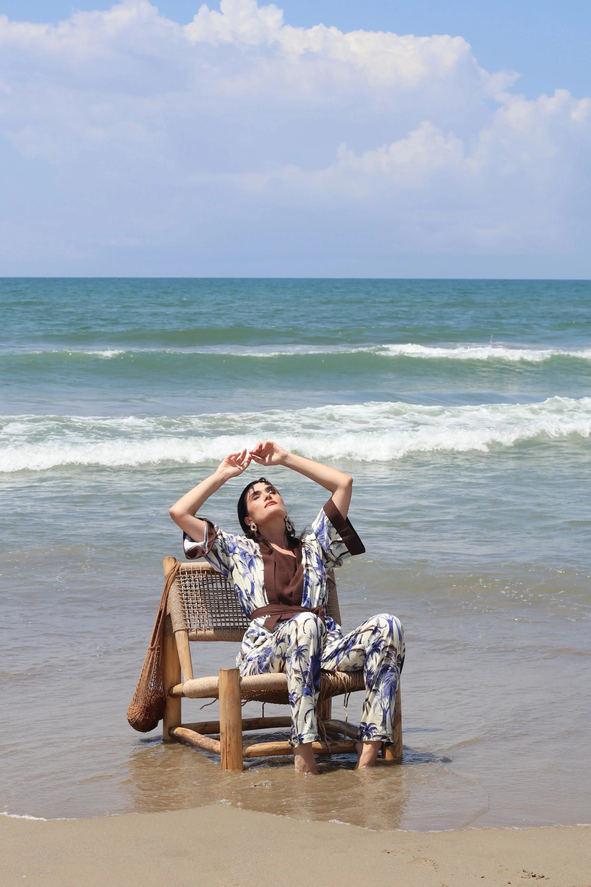 Kimono in fantasia jungle con fusciacca DORABELLA
