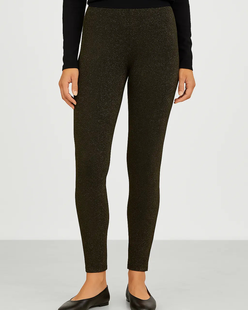 Leggings lurex NERO-ORO DORABELLA