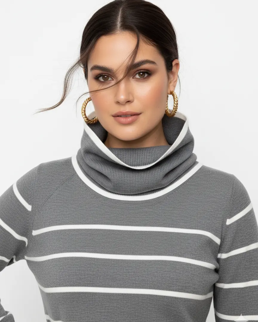 Lupetto a righe con collo removibile DORABELLA PIU'