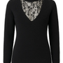 Lupetto con scollo in pizzo e strass DORABELLA