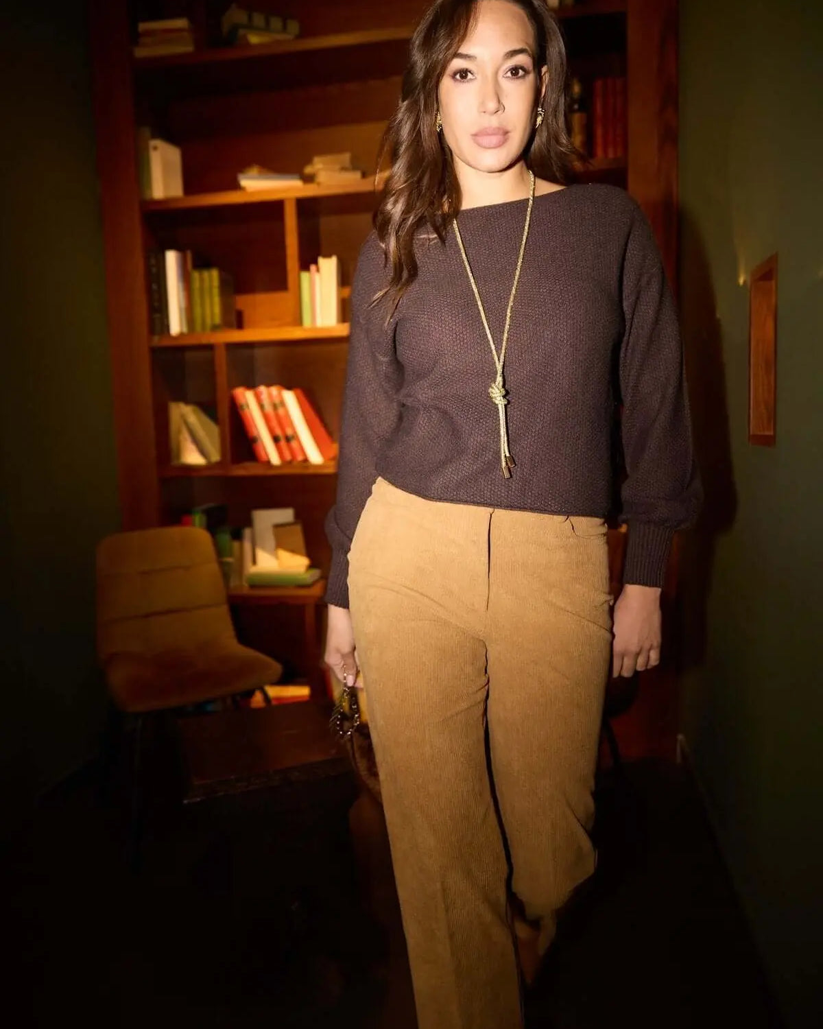 MAGLIA GIROCOLLO CON MANICA A SBUFFO MORO DORABELLA