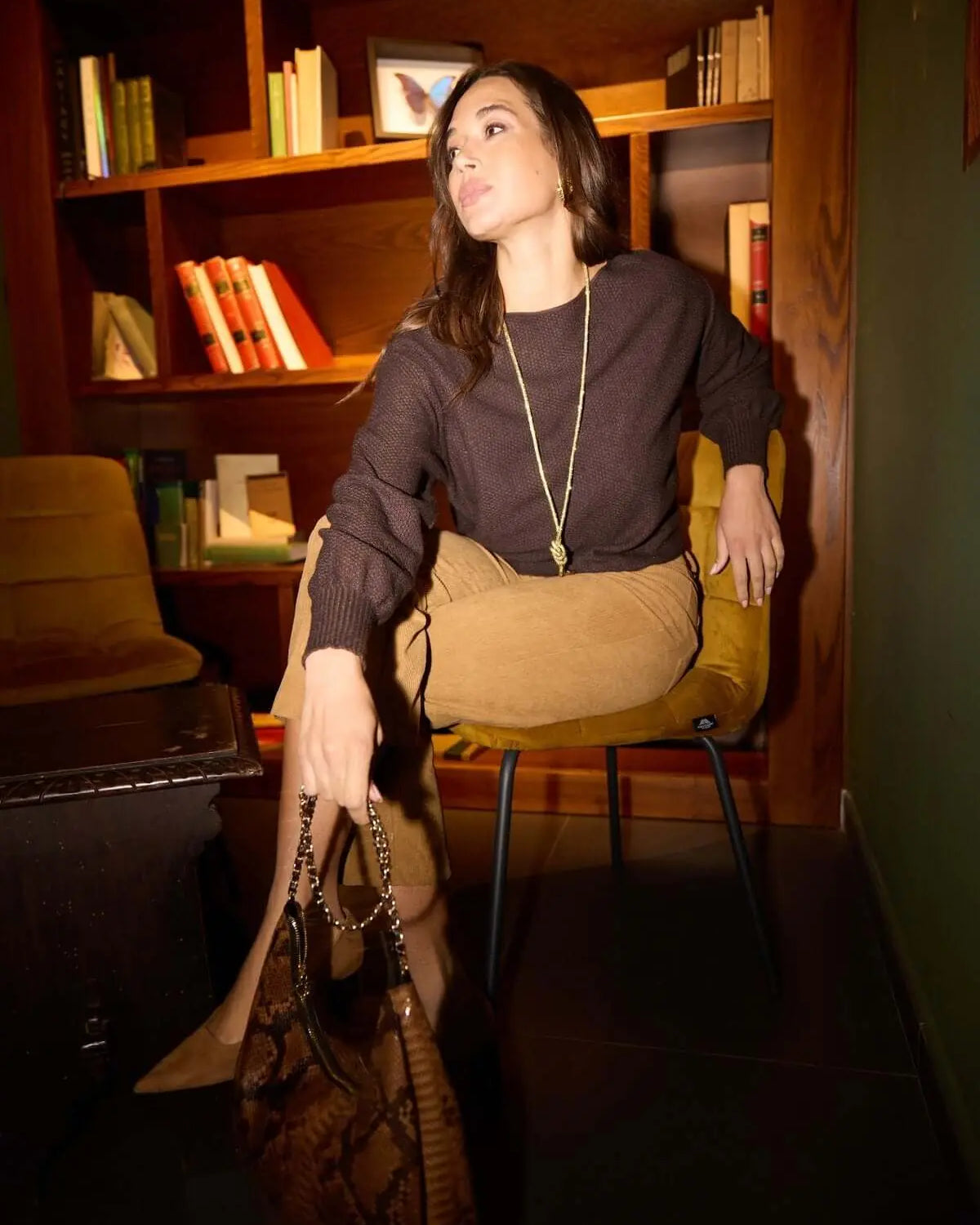 MAGLIA GIROCOLLO CON MANICA A SBUFFO MORO DORABELLA