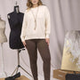 MAGLIA GIROCOLLO CON PROFILO LUREX LATTE DORABELLA