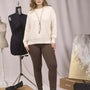 MAGLIA GIROCOLLO CON PROFILO LUREX LATTE DORABELLA L-XL