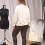 MAGLIA GIROCOLLO CON PROFILO LUREX LATTE DORABELLA