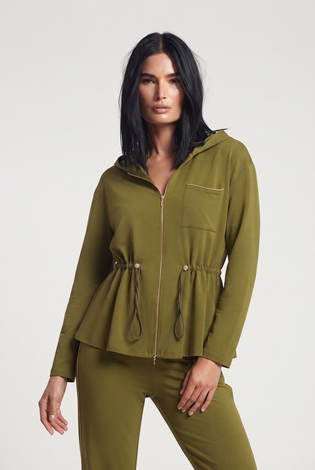 Coordinato felpa e pantalone con microchain