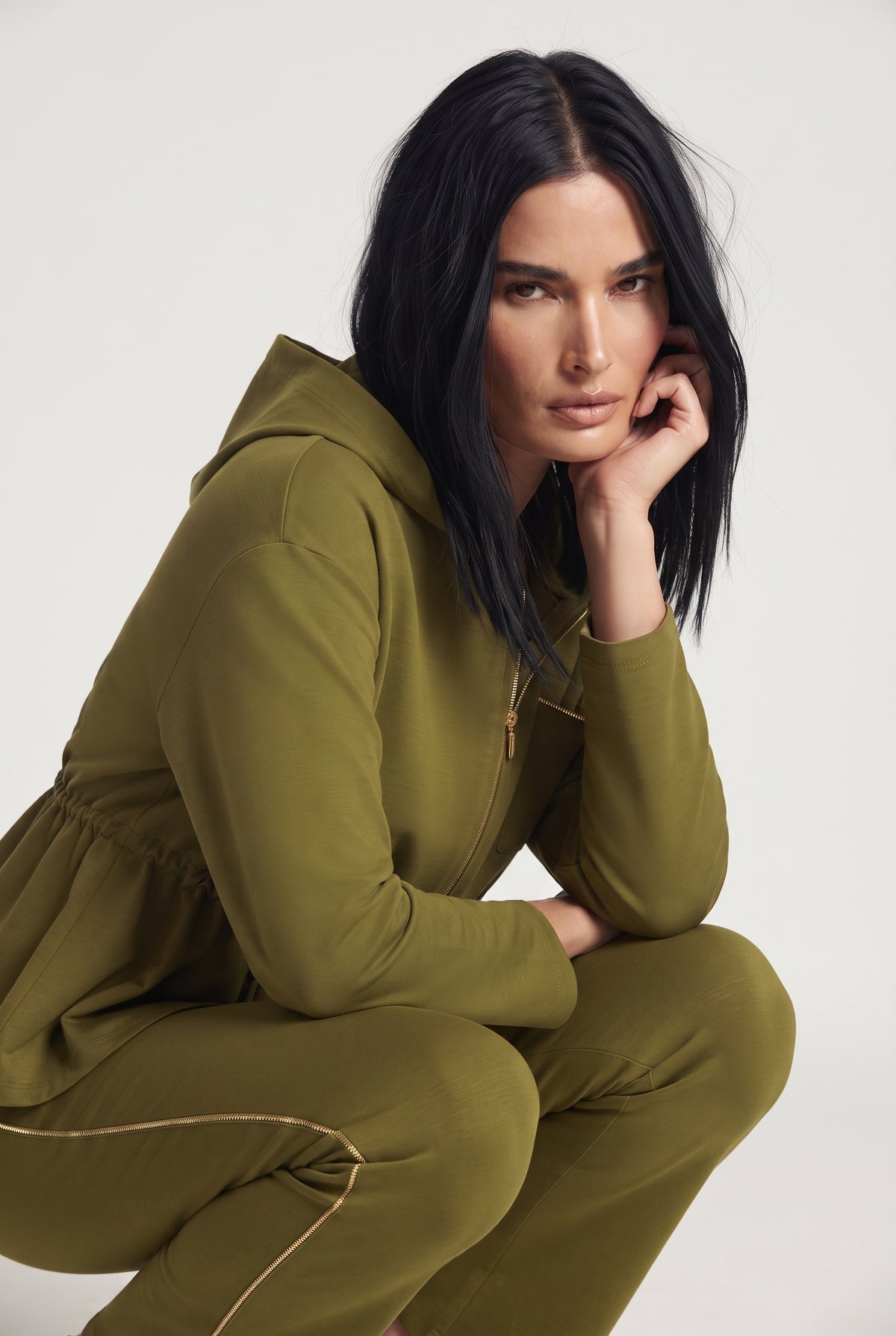 Coordinato felpa e pantalone con microchain