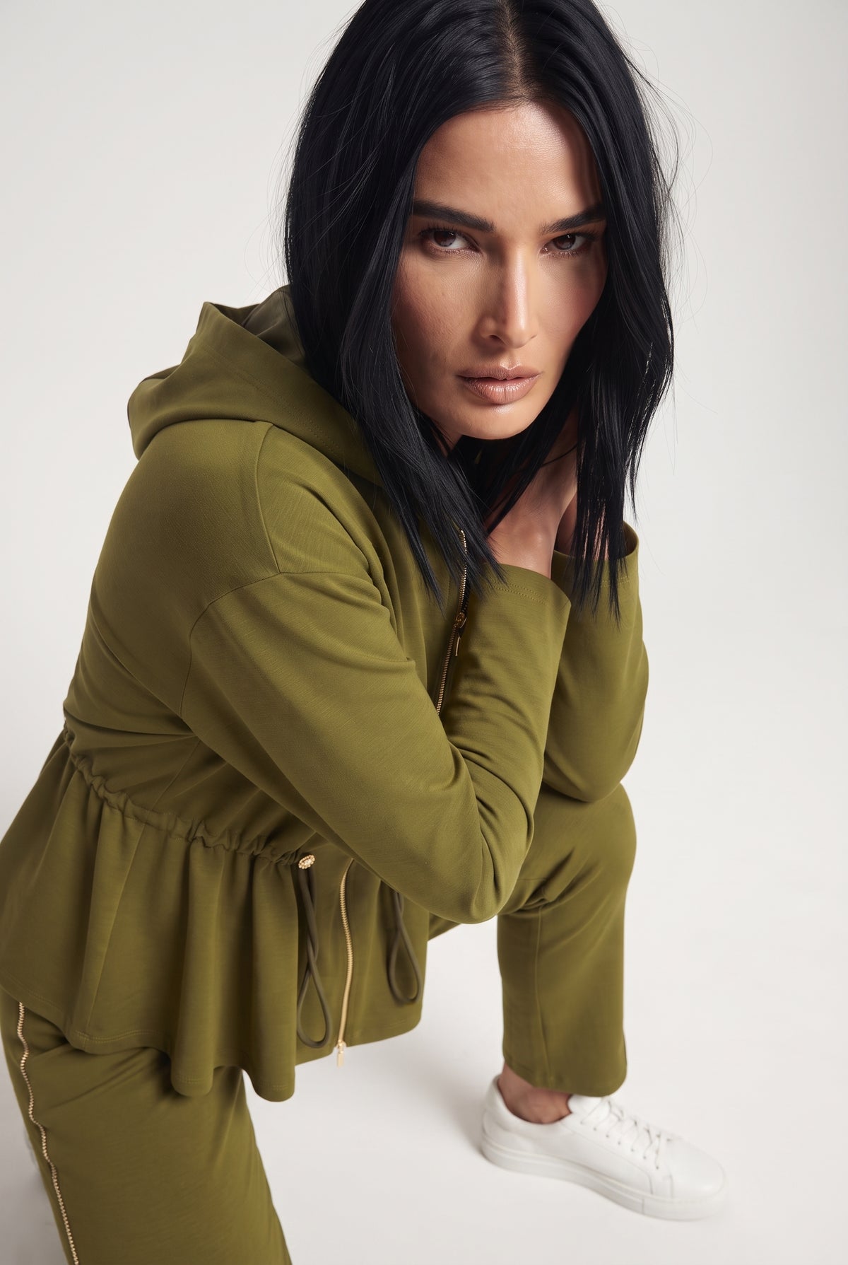 Coordinato felpa e pantalone con microchain