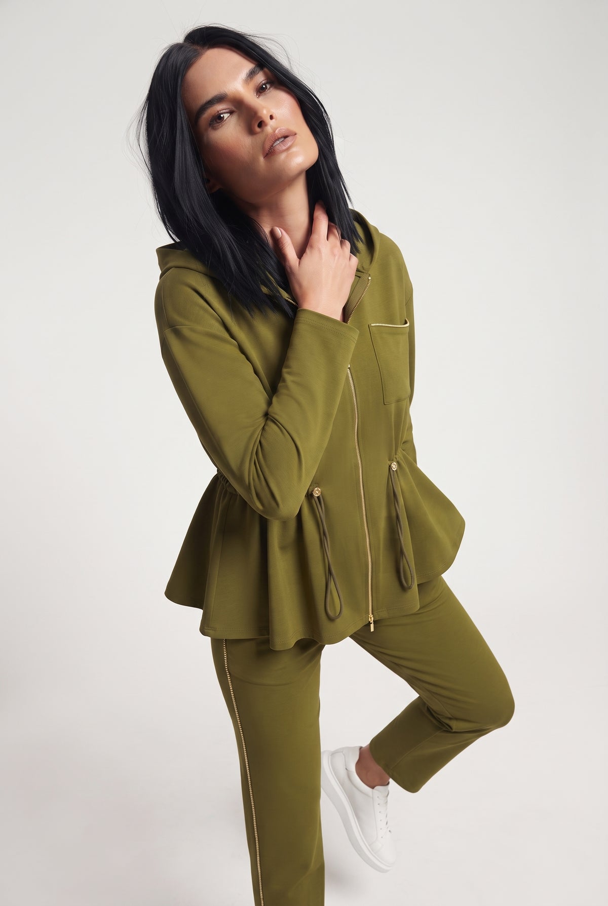Coordinato felpa e pantalone con microchain