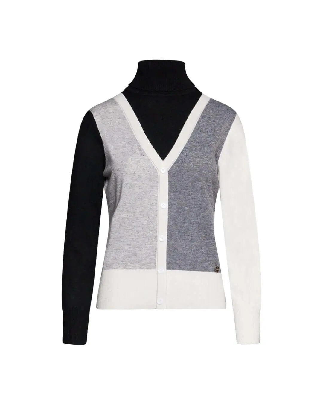 Maglia a collo alto con inserti a contrasto OFF WHITE DORABELLA