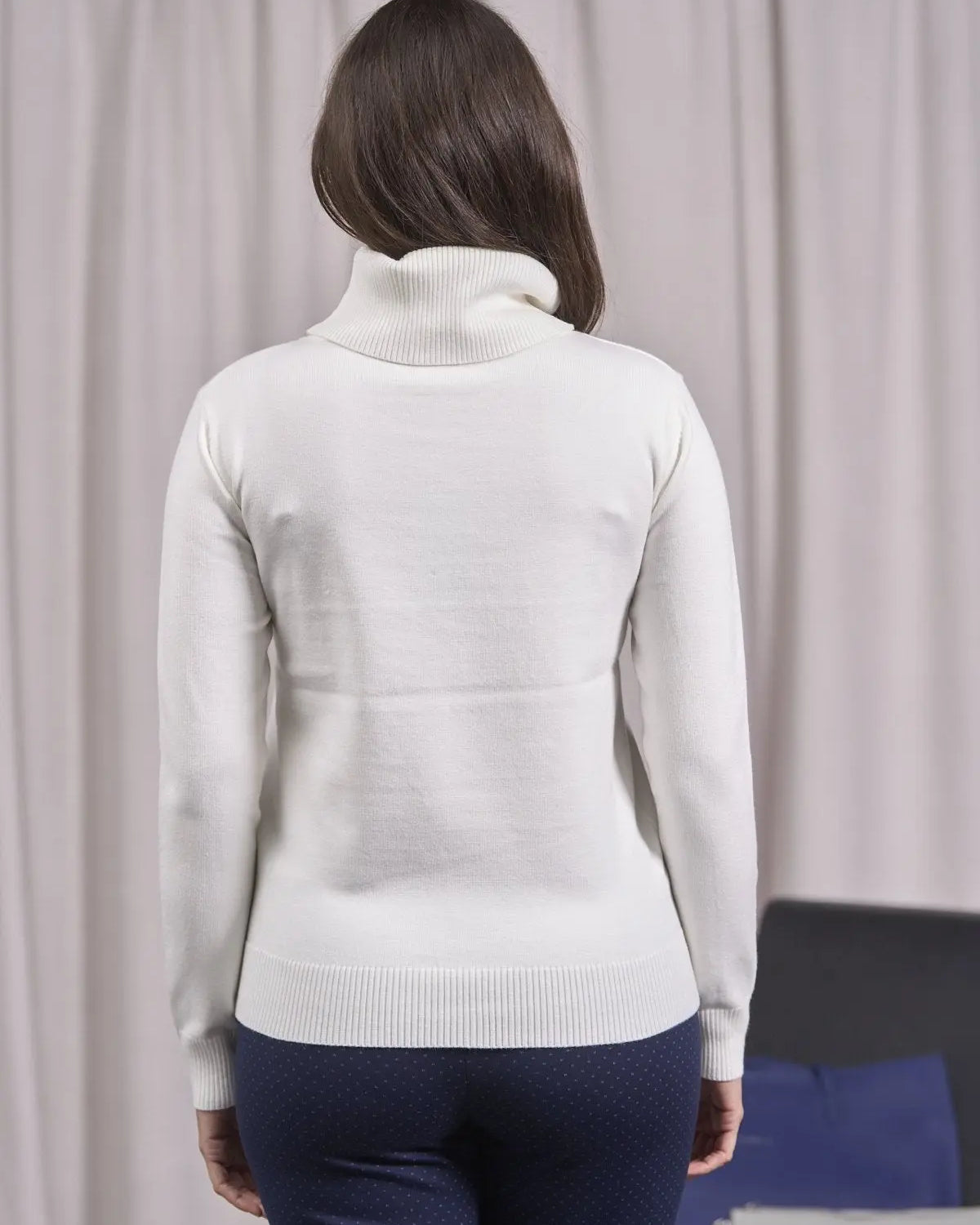 Maglia a collo alto risvoltato LATTE DORABELLA