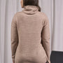 Maglia a collo alto risvoltato e spacchi CAMMELLO DORABELLA