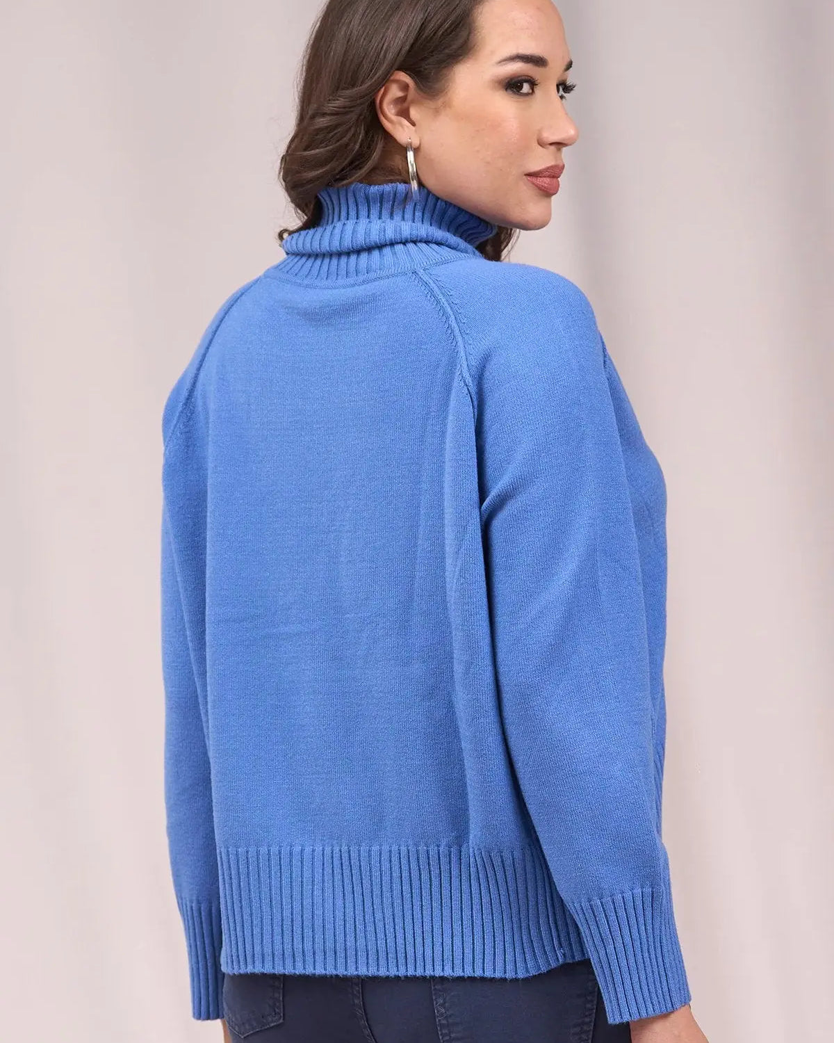 Maglia a collo alto, manica raglan e costine CARTA DA ZUCCHERO IRONICA