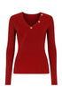 Maglia a costine con bottoni decorativi DORABELLA