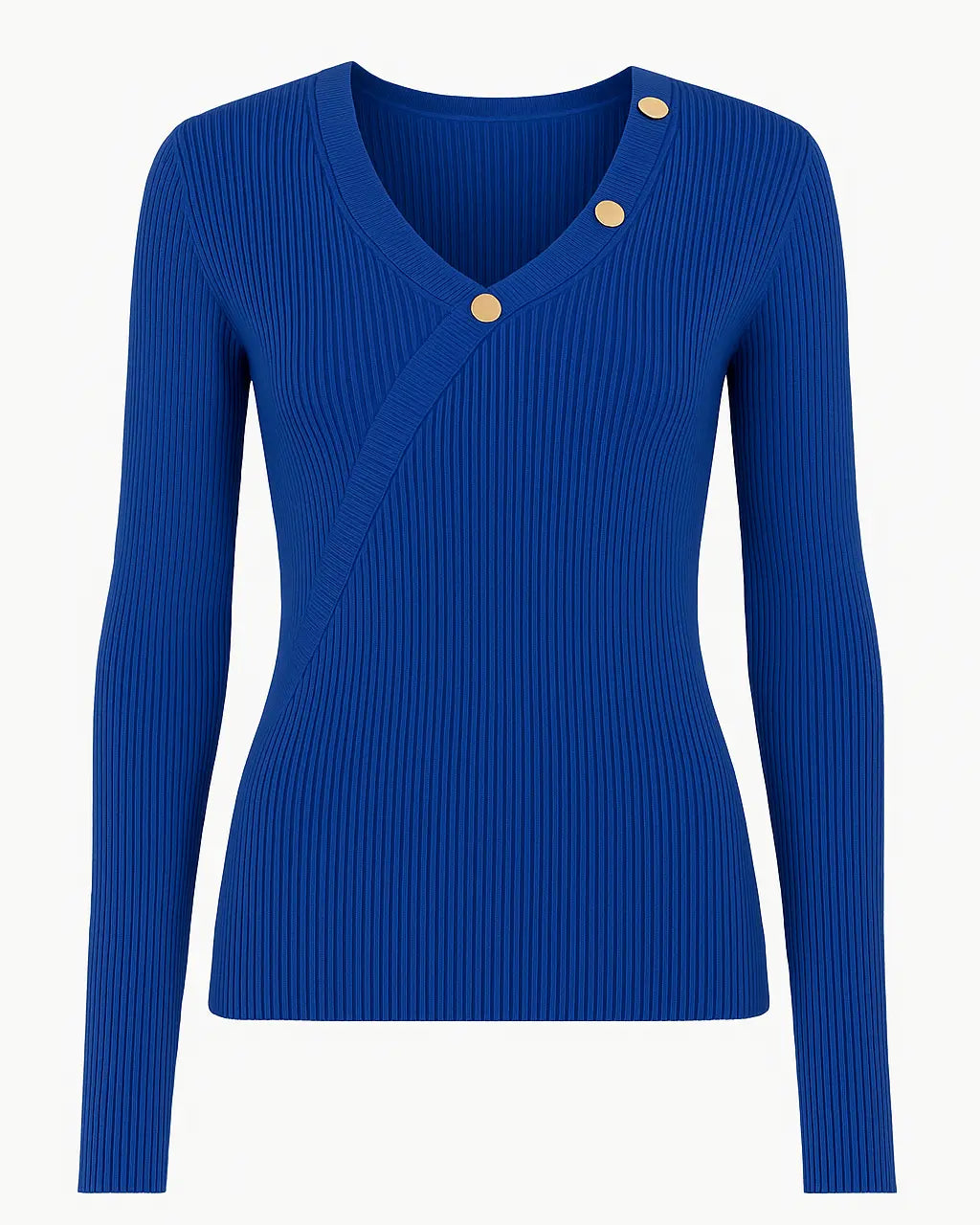 Maglia a costine con bottoni decorativi DORABELLA
