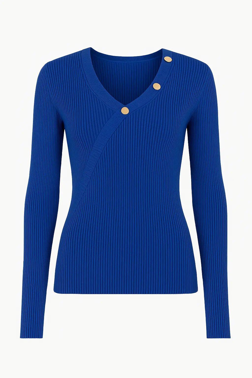 Maglia a costine con bottoni decorativi DORABELLA