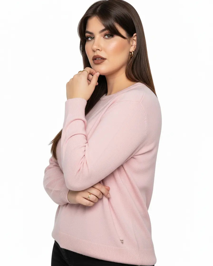 Maglia a girocollo basic e maniche lunghe DORABELLA