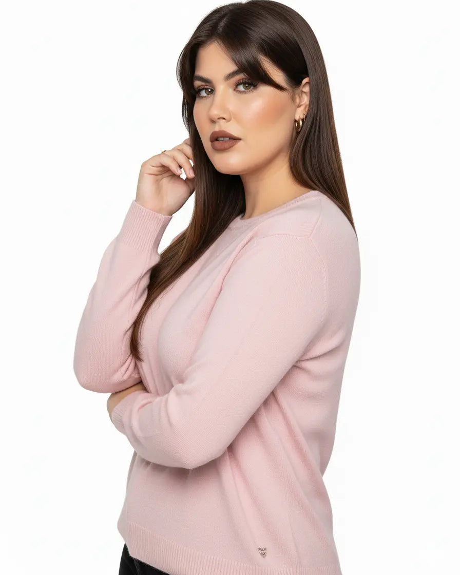 Maglia a girocollo basic e maniche lunghe DORABELLA