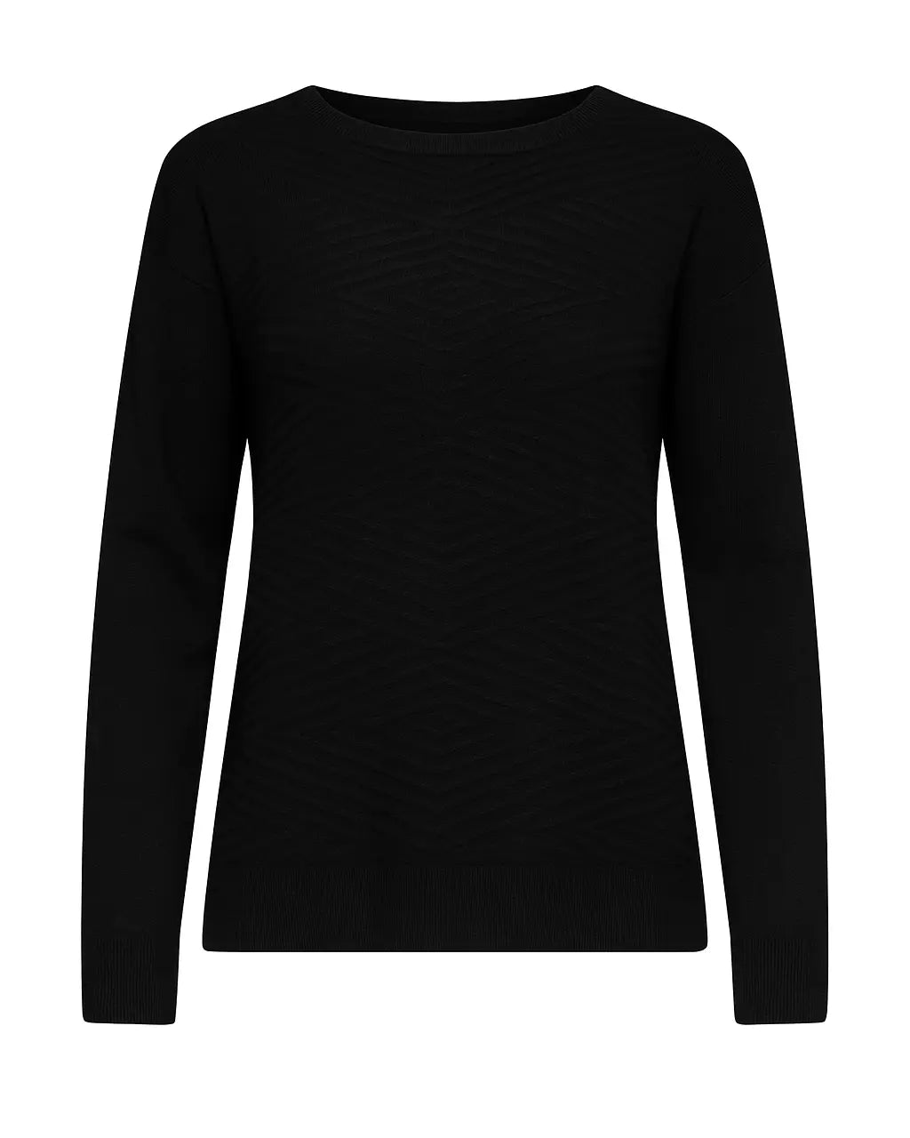 Maglia a girocollo con motivo frontale NERO DORABELLA