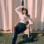 Maglia a girocollo con ricami frontali in paillettes OFF WHITE DORABELLA XL