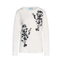 Maglia a girocollo con ricami frontali in paillettes OFF WHITE DORABELLA
