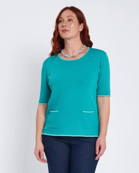 Maglia a mezze maniche con tasche SMERALDO DORABELLA PIU' XXXL-49