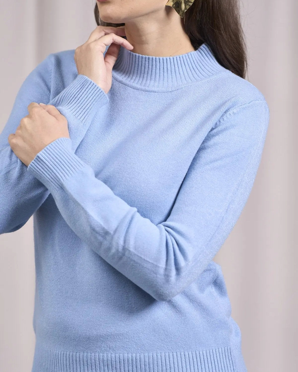 Maglia a mezzo collo con spacchi CIELO DORABELLA