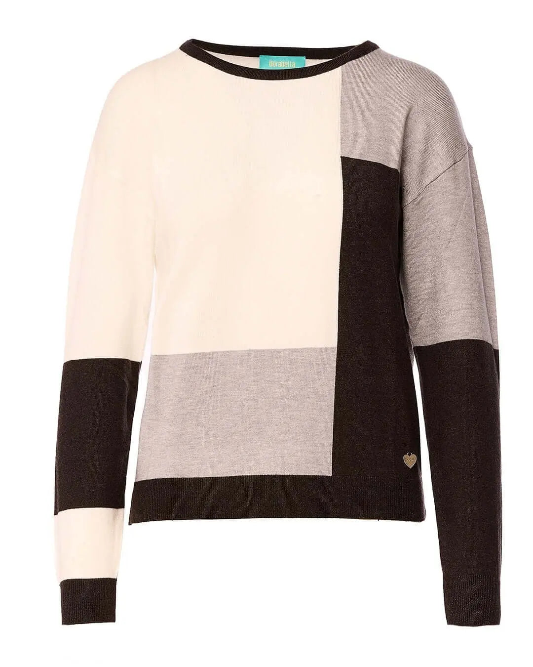 Maglia a optical con collo alto removibile ANTRACITE DORABELLA