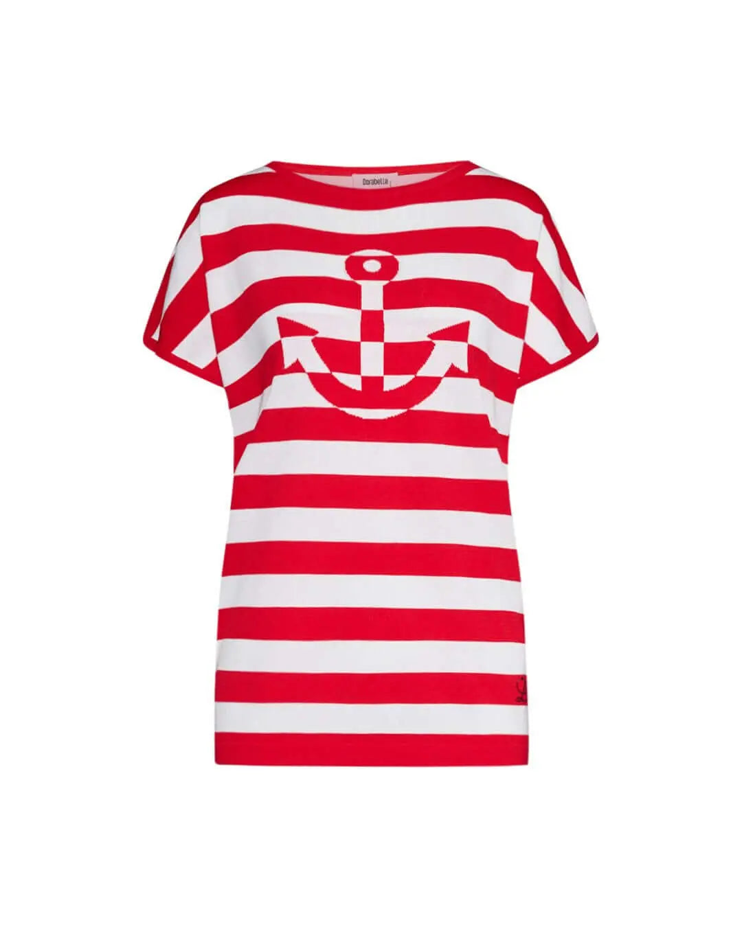 Maglia a righe con ancora ROSSO-BIANCO DORABELLA XL
