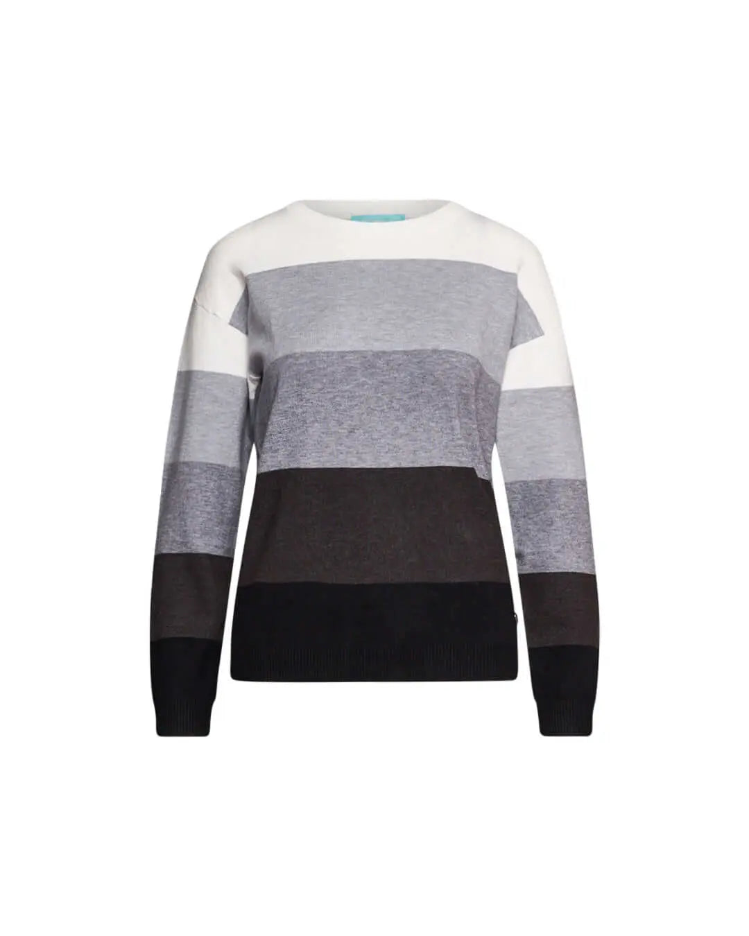 Maglia a righe con collo alto removibile NERO DORABELLA