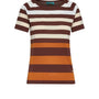 Maglia a righe con mezze maniche raglan CACAO DORABELLA
