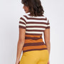 Maglia a righe con mezze maniche raglan CACAO DORABELLA