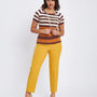 Maglia a righe con mezze maniche raglan CACAO DORABELLA