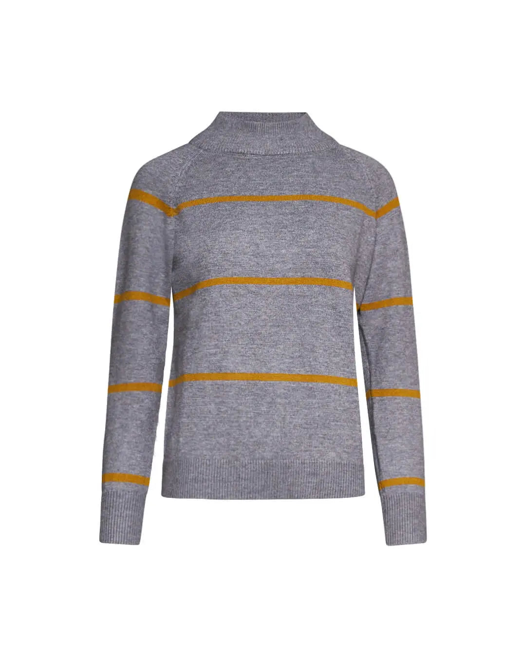 Maglia a righe con mezzo collo a costine GRIGIO MEDIO DORABELLA