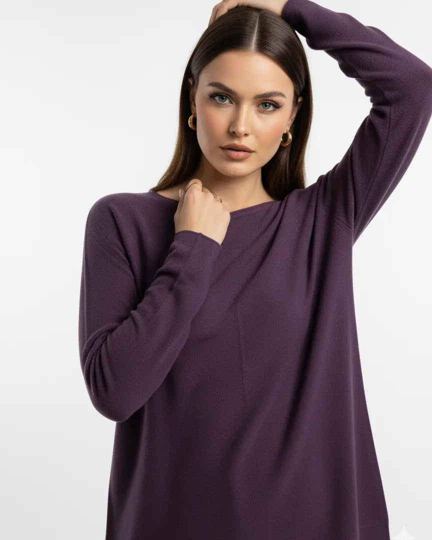 Maglia a scatola in tinta unita DORABELLA