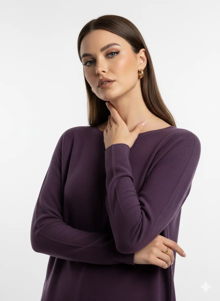 Maglia a scatola in tinta unita DORABELLA