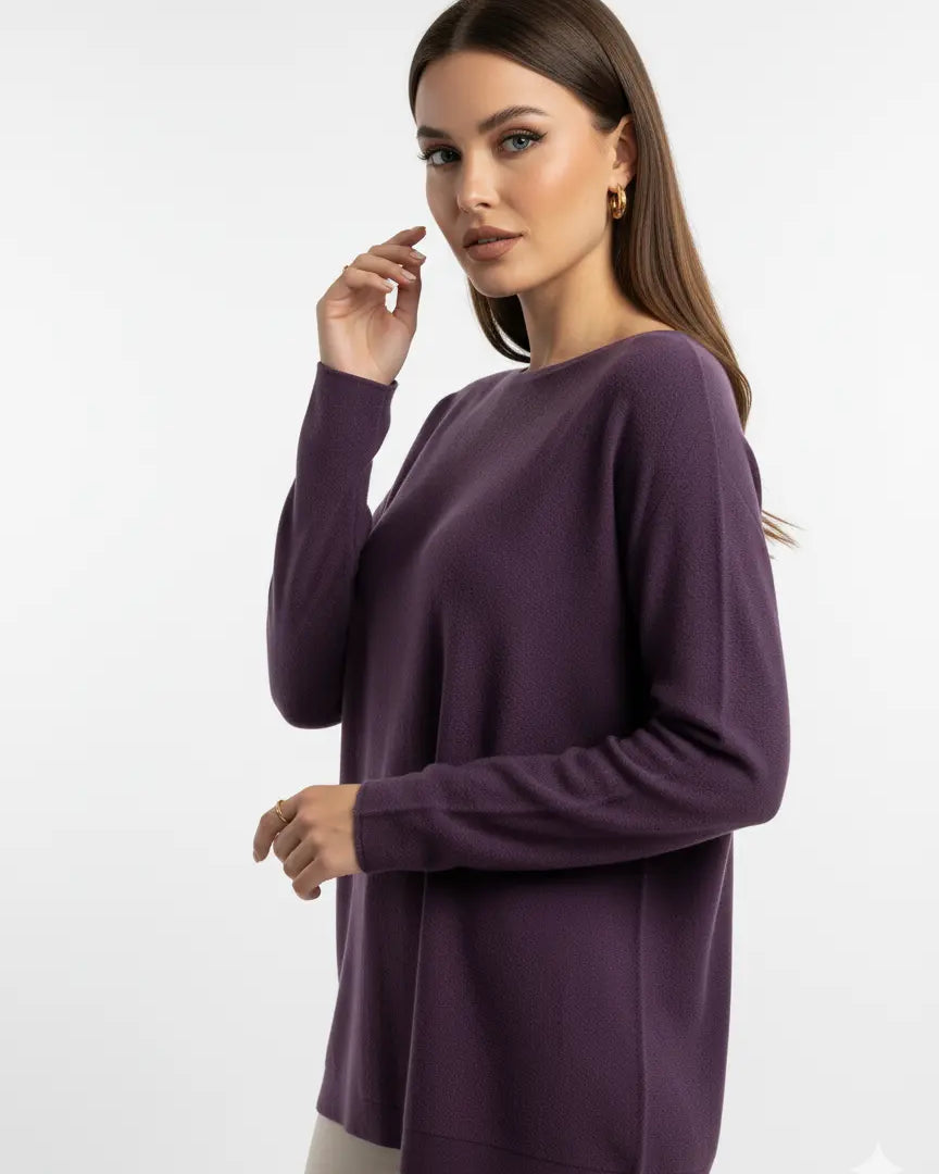 Maglia a scatola in tinta unita DORABELLA