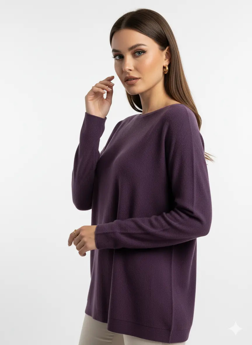 Maglia a scatola in tinta unita DORABELLA