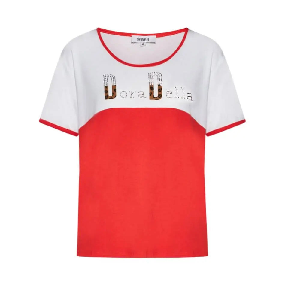 Maglia bi-color in viscosa ARANCIO DORABELLA PIU' XL