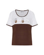 Maglia bi-color in viscosa CACAO DORABELLA PIU' XL