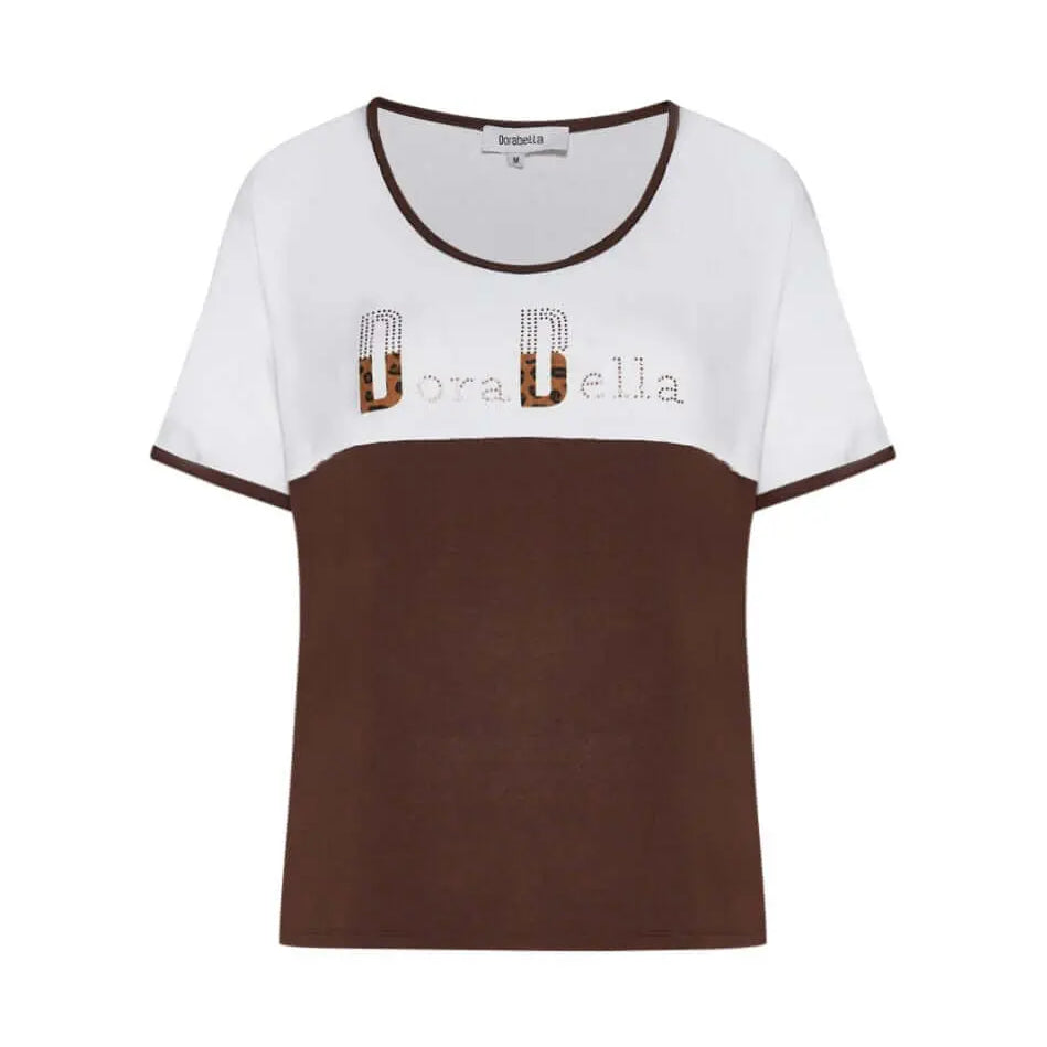 Maglia bi-color in viscosa CACAO DORABELLA PIU' XL
