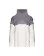 Maglia bicolor con trecce e collo removibile OFF WHITE DORABELLA PIU' XXXL