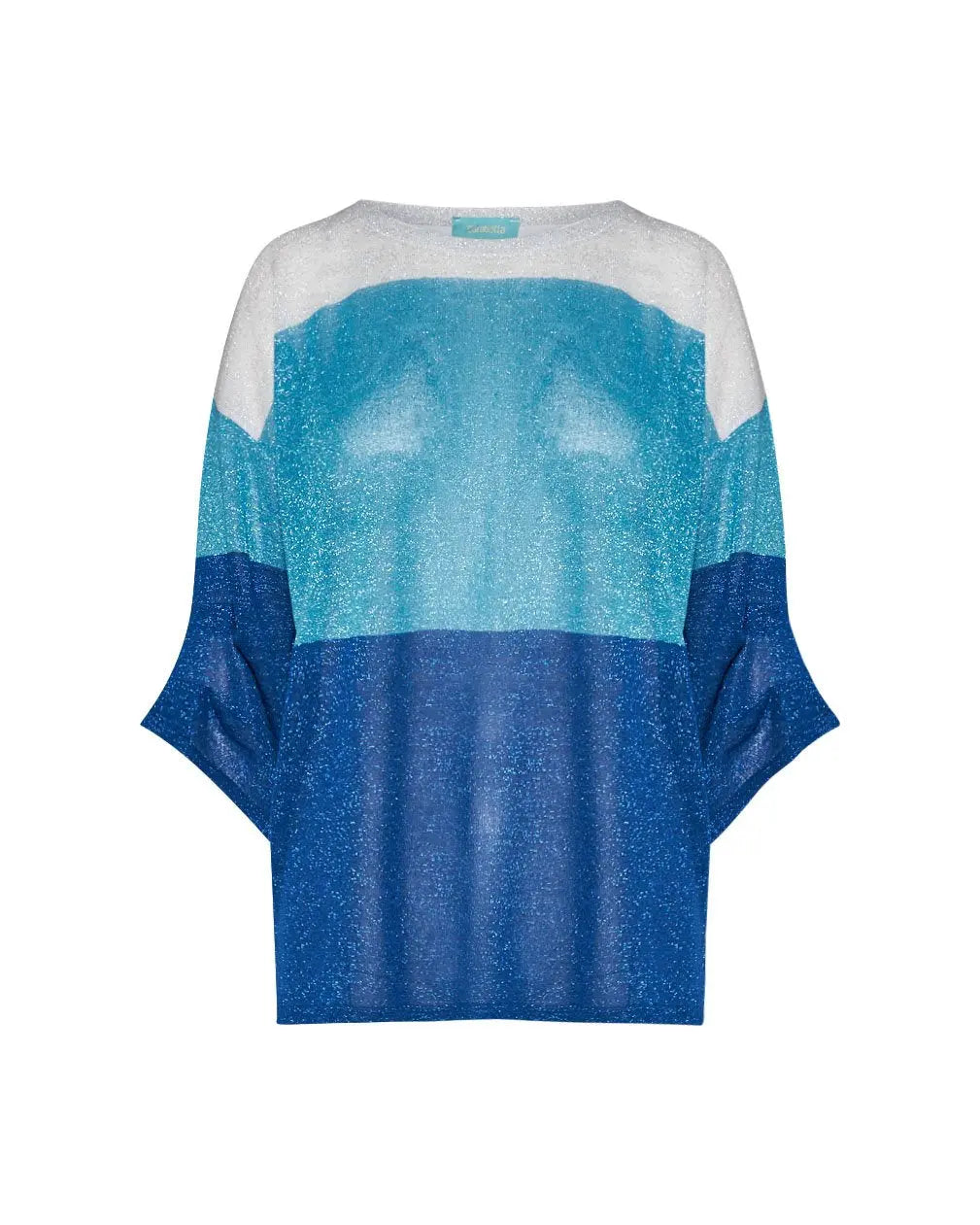 Maglia bimateriale AZZURRO IRONICA