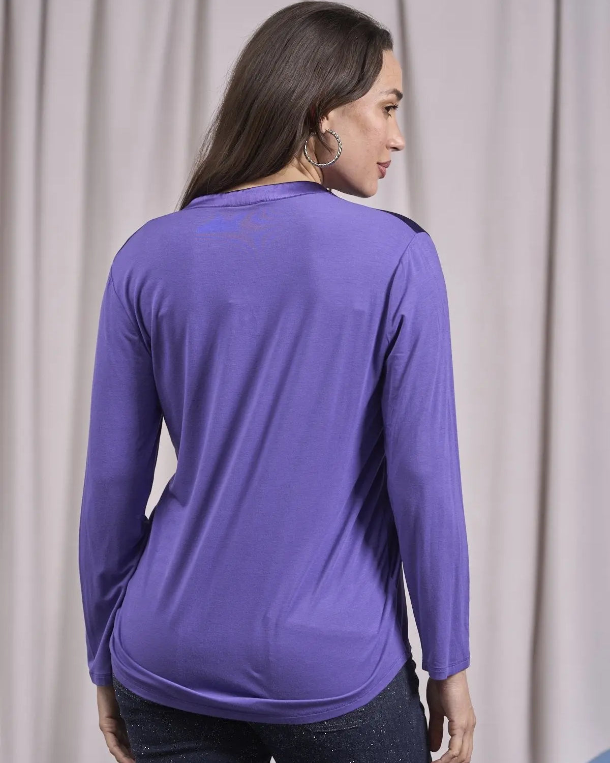 Maglia bimaterica con colletto a pistagna IRIS IRONICA