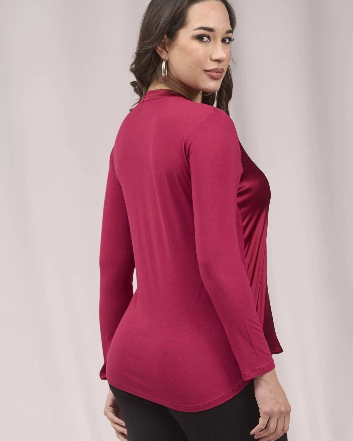 Maglia bimaterica con colletto a pistagna PORPORA IRONICA