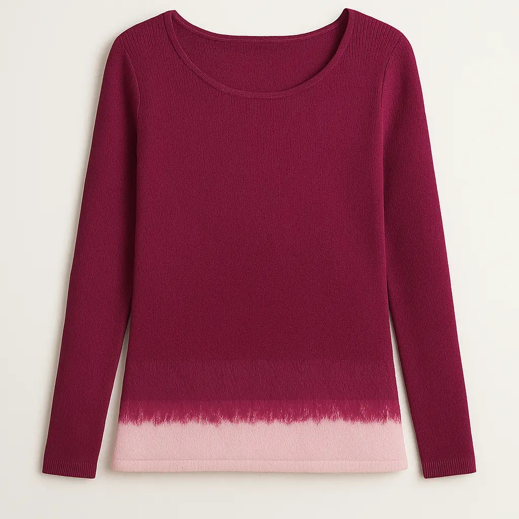 Maglia bordeaux con sfumatura rosa DORABELLA