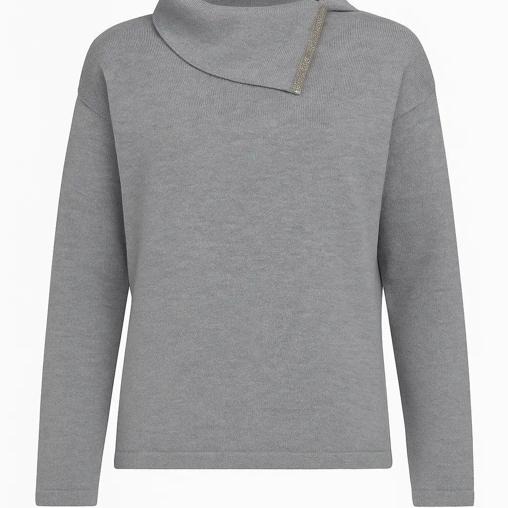 Maglia collo con taglio e strass DORABELLA