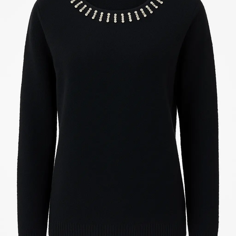 Maglia con applicazioni al girocollo DORABELLA XL / Nero